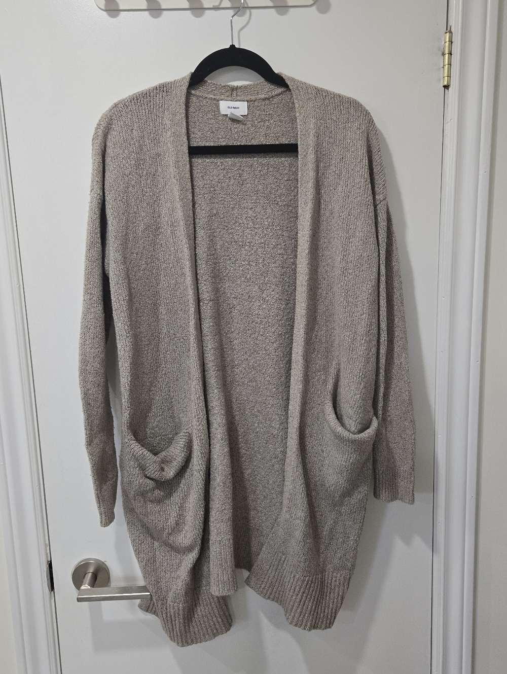 Old Navy Open-Front Beige Knit Cardigan Sweater